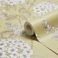 k2 saffron green floral wallpaper