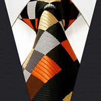 K4 Men Ties Multicolor Checked 100% Silk Business Fashion For Men