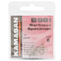 kamasan b981 eyed barbless hooks size 8