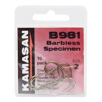 Kamasan B981 Eyed Barbless Hooks - Size 2 - Assorted, Assorted