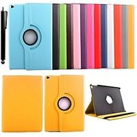 KARZEA 360 Degree Rotating PU Leather Case with Stand and Stylus for iPad Air 2