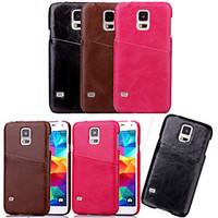 karzeasolid pu leather back cover case with card holder for samsung s5 ...