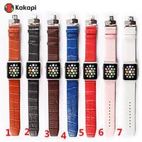 kakapi double buckle alligator pattern watchband with the connector fo ...