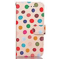 KARZEA Polka Dot Pattern TPU and PU Leather Case with Stand for Apple iPhone7/iPhone 7 Plus