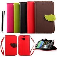 KARZEA Leaf Mixed Colors TPU Leather Full Body With Stand and Stylus for HTC One(M8) (Assorted Colors)