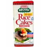 kallo thin rice cakes no added salt 130g