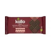 KALLO FOODS Organic Dark Chocolate Rice Cakes Thin Sliced (90g)