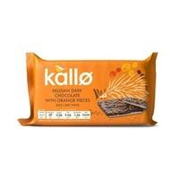 kallo foods belgian dark chocolate with orange pieces topped rice cake ...