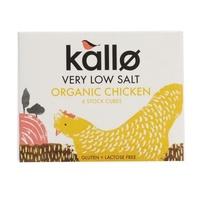 KALLO FOODS Organic Chicken Very Low Salt Stock Cube (6x11g)