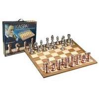 kasparov grandmaster silver and bronze chess set