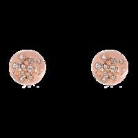 Karen Millen Rose Gold Plated Crystal Sprinkle Stud Earrings