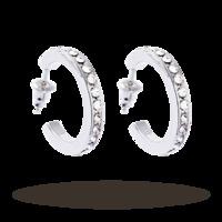 karen millen small crystal hoop earrings