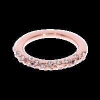 Karen Millen Rose Gold Plated Crystal Sprinkle Ring - Ring Size Small