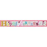 Kaleidoscope Holographic Foil Banner - Happy Anniversary