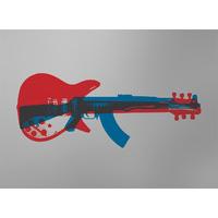 Kalashnikov/Rickenbacker - Red/Blue on Silver - By Patrick Thomas