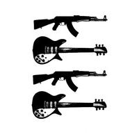 Kalashnikovs and Rickenbackers - Black on White By Patrick Thomas