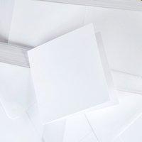 Kanban White Cards and Envelopes - 5 Inch Set of 50 300gsm 399520