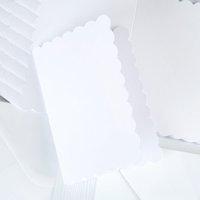 kanban white scallop edge cards and envelopes c6 set of 50 300gsm 3995 ...
