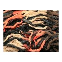 Katia Gala Chenille Scarf Knitting Yarn 601 Orange/Brown