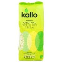 kallo organic puffed rice cereal 225g