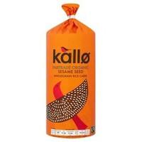 kallo organic fairtrade sesame rice cakes 130g