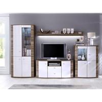 Kaunas Living Room Furniture Set In White Gloss Front And Oak