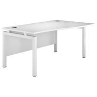 Kaleidoscope Bench Wave Desk White White Leg Right Hand 120cm Self Assembly Required