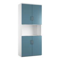 Kaleidoscope 4 Door Combination Cupboard Light Blue Professional Assembly Included