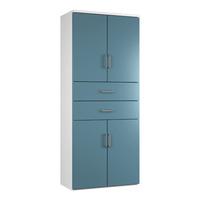 Kaleidoscope 4 Door 2 Drawer Combination Cupboard Light Blue Professional Assembly Included