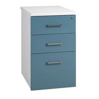 kaleidoscope 3 drawer desk high pedestal 60cm light blue self assembly ...