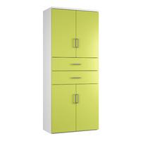 Kaleidoscope 4 Door 2 Drawer Combination Cupboard Green Self Assembly Required