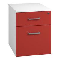 kaleidoscope 2 drawer low mobile pedestal red professional assembly in ...