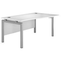 kaleidoscope bench wave desk white silver leg right hand 120cm profess ...