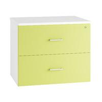 Kaleidoscope 2 Draw Side Filing Cabinet Green Self Assembly Required