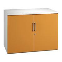 kaleidoscope 2 door low storage unit orange professional assembly incl ...