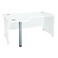 Kaleidoscope Panel End Radial Workstation Desk White Left Hand Professional Assembly Included