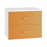 kaleidoscope 2 draw side filing cabinet orange self assembly required