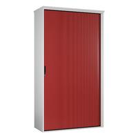 Kaleidoscope Tall Tambour Storage Unit Red Self Assembly Required