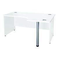 Kaleidoscope Panel End Radial Workstation Desk White Right Hand Professional Assembly Included