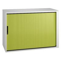 Kaleidoscope Low Tambour Storage Unit Green Professional Assembly Included