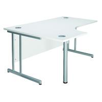 kaleidoscope cantilever radial workstation desk left hand self assembl ...