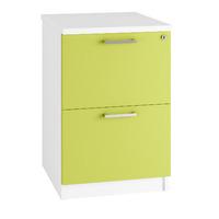 Kaleidoscope 2 Draw Filing Cabinet Green Self Assembly Required