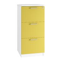 Kaleidoscope 3 Draw Filing Cabinet Yellow Self Assembly Required