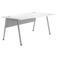 Kaleidoscope A Frame Wave Desk Left Hand Silver Leg 120cm Professional Assembly Included