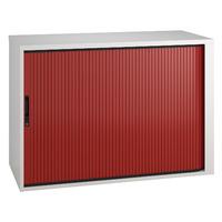 Kaleidoscope Low Tambour Storage Unit Red Self Assembly Required
