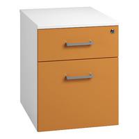 kaleidoscope 2 drawer low mobile pedestal orange professional assembly ...