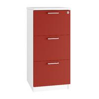 Kaleidoscope 3 Draw Filing Cabinet Red Professional Assembly Included