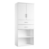 kaleidoscope 2 door 2 drawer combination cupboard white self assembly  ...