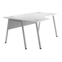 kaleidoscope a frame radial workstation desk left hand silver leg prof ...