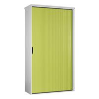 Kaleidoscope Tall Tambour Storage Unit Green Professional Assembly Included